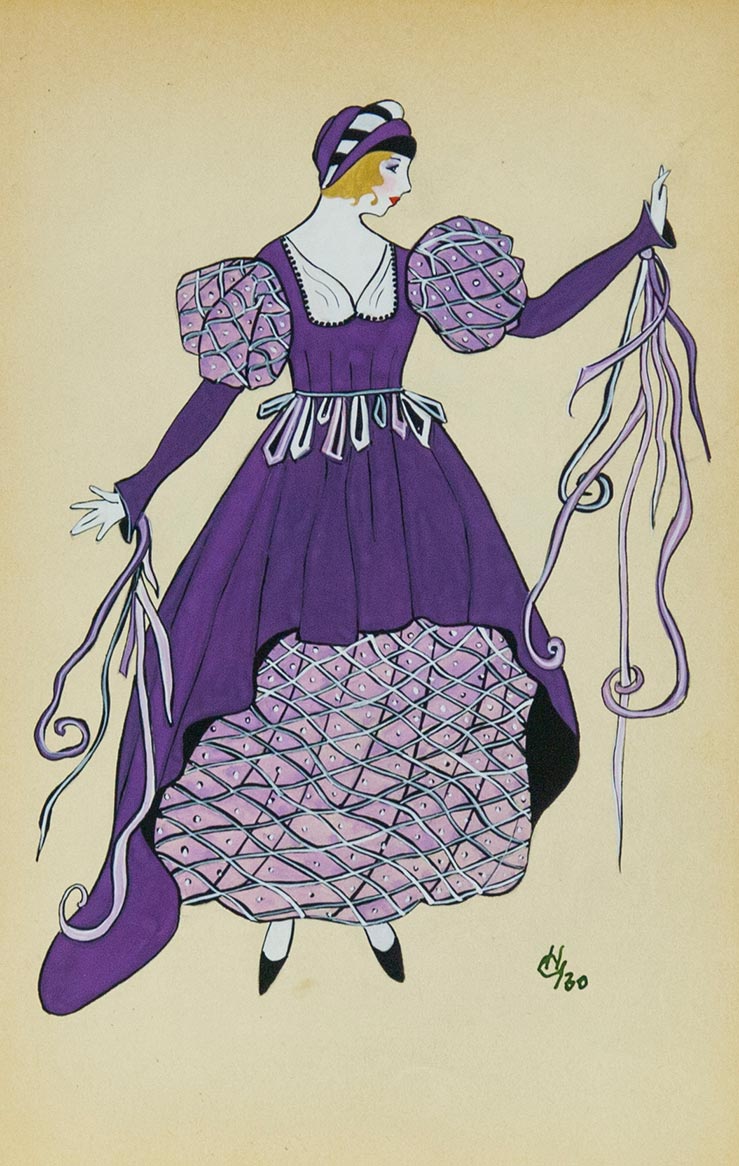 Young woman. Theater costume.