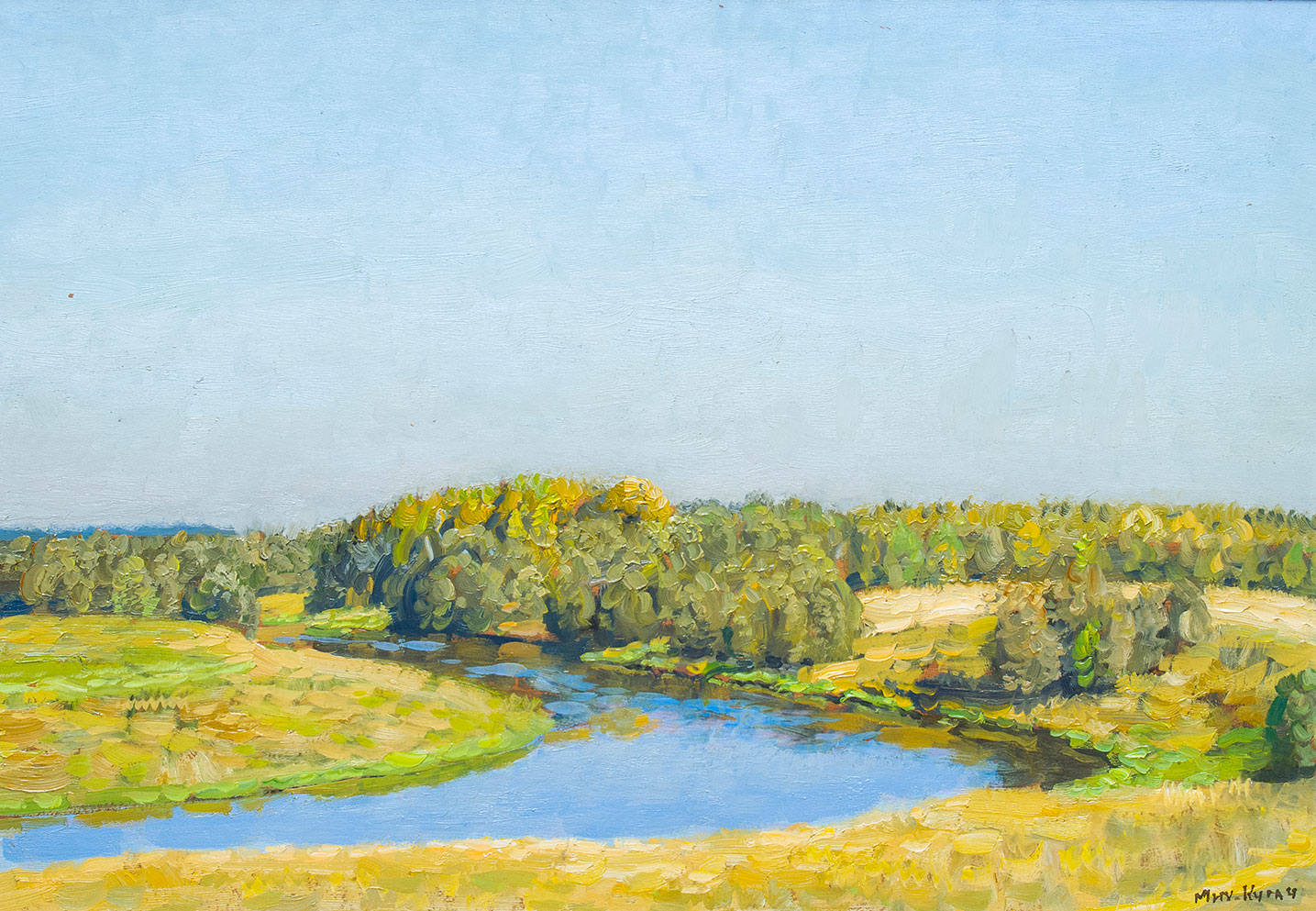 Картина Кугач М.Ю. Бабье лето. 2005 г. Картон, масло.
