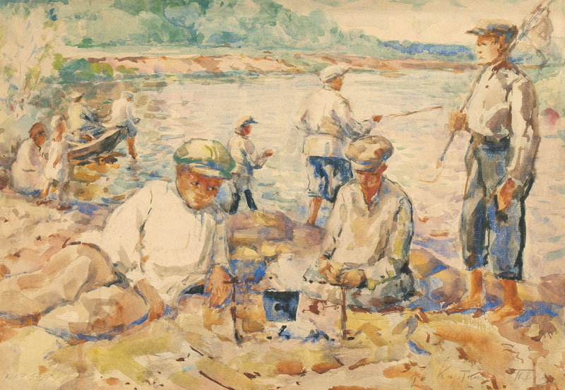 Fishermen. (The work is two-sided).
