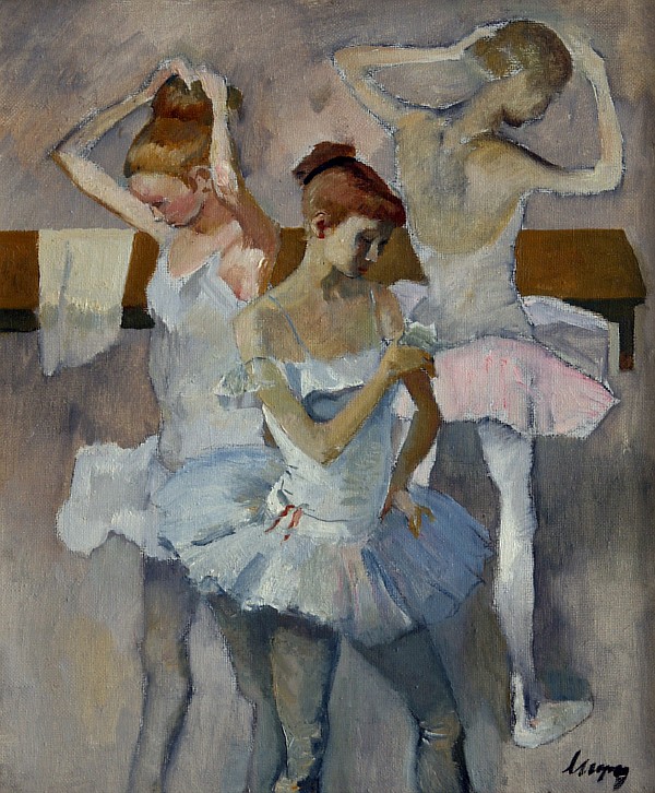 Картина Миронов Л.Я. Балерины. 1965 г. Холст, масло.