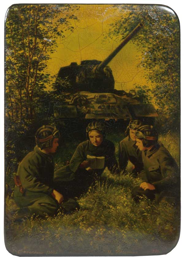 Шкатулка «Танкисты на отдыхе» №216. Пашинин М.