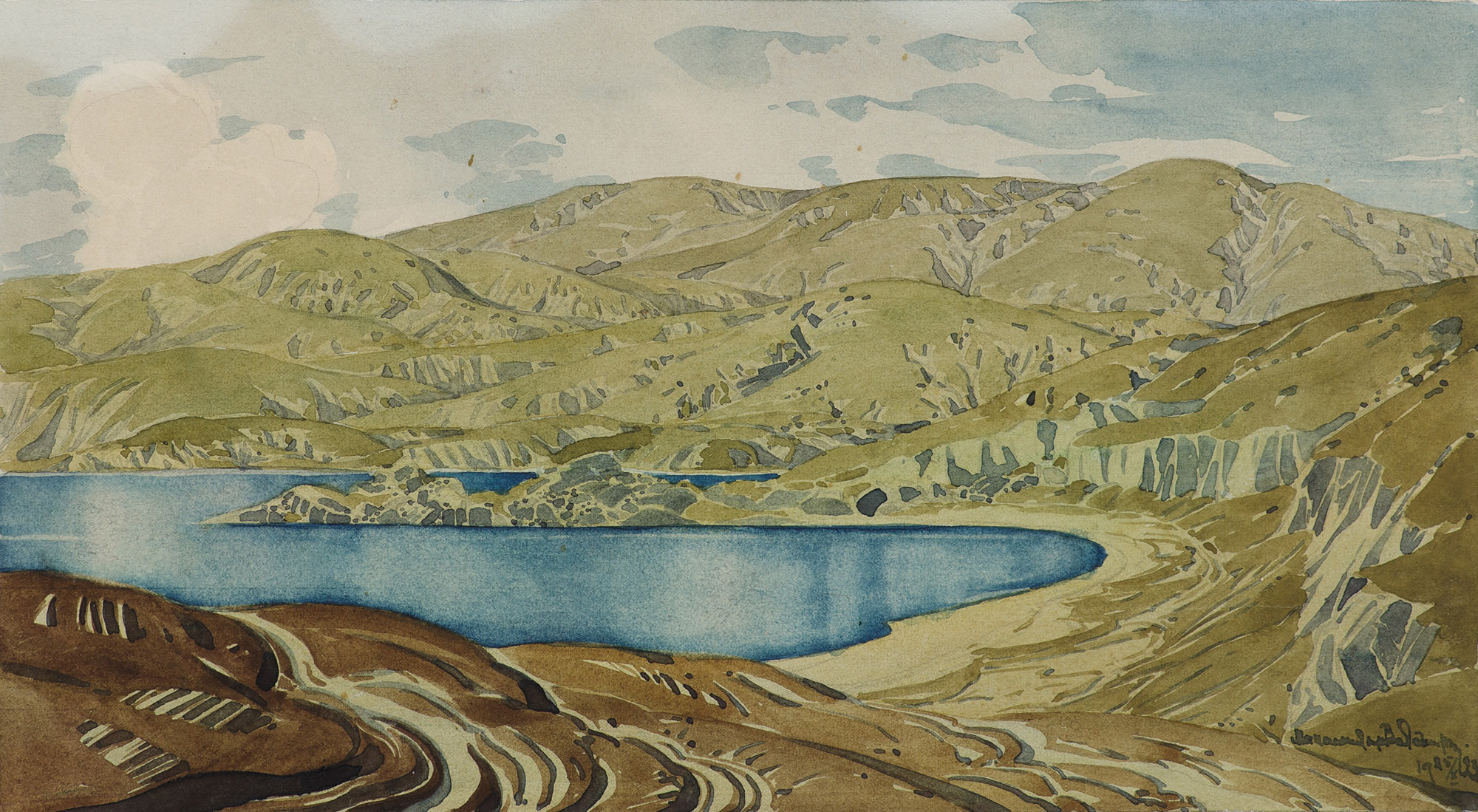 Картина Волошин М.А. Коктебель. 1925 г. Бумага, акварель.
