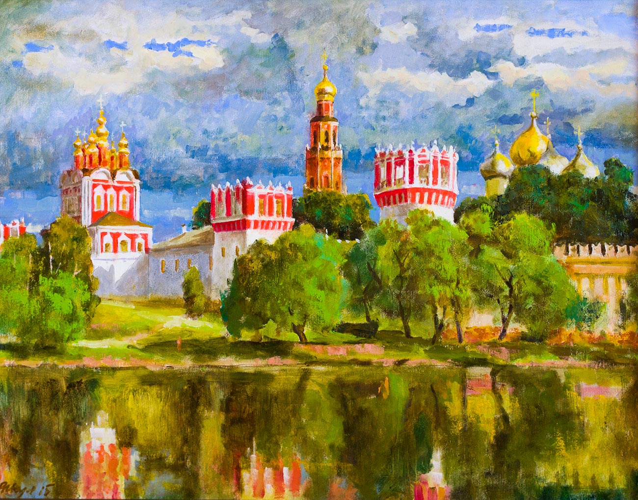 Картина Изумрудов В.С. Новодевичий Богородице-Смоленский монастырь. 2015 г. Холст, масло.