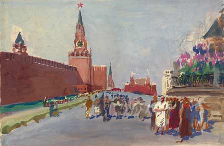 Наука. Эскизы росписи аванзала Советской выставки в Пекине. Произведение двустороннее.