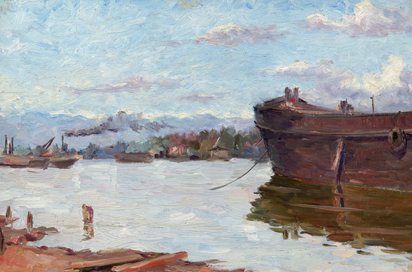 Barge at the pier.