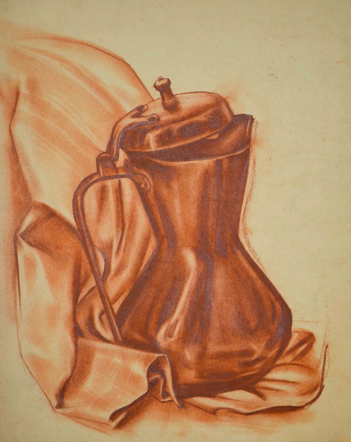 Картина Резников М. Кофейник. 1920-е гг. Бумага, сангина.