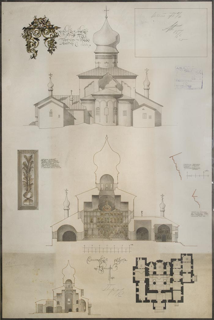 Paromenskaya Church in Pskov. Course work at the Academy of Arts.
