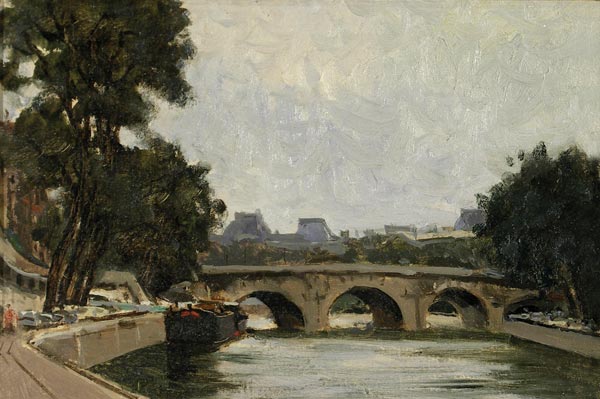 Картина Куприянов М.В. (Кукрыниксы) Париж. 1960 г. Картон, масло.