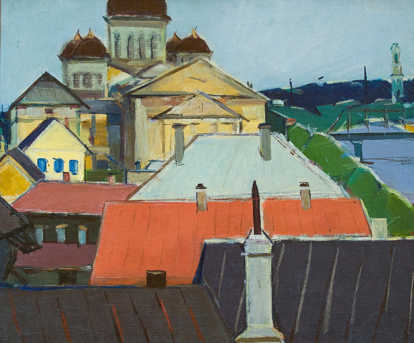 Ленинград. Разноцветные крыши.