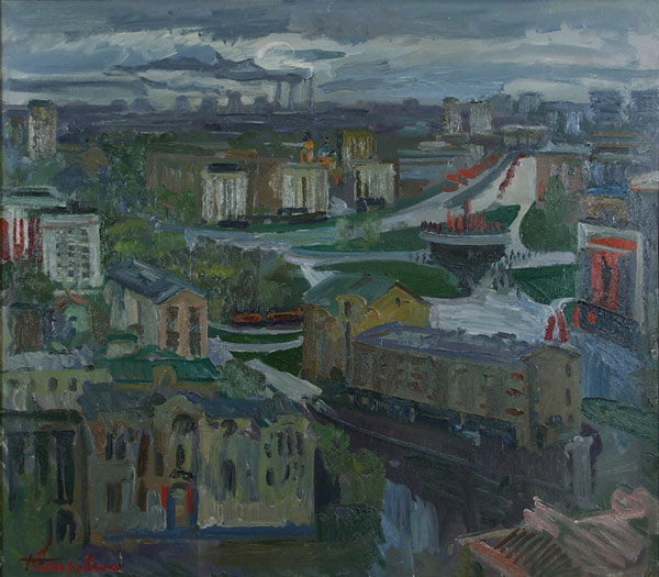 Картина Сысолятин Г.А. 9 мая. 1980 г. Холст, масло.