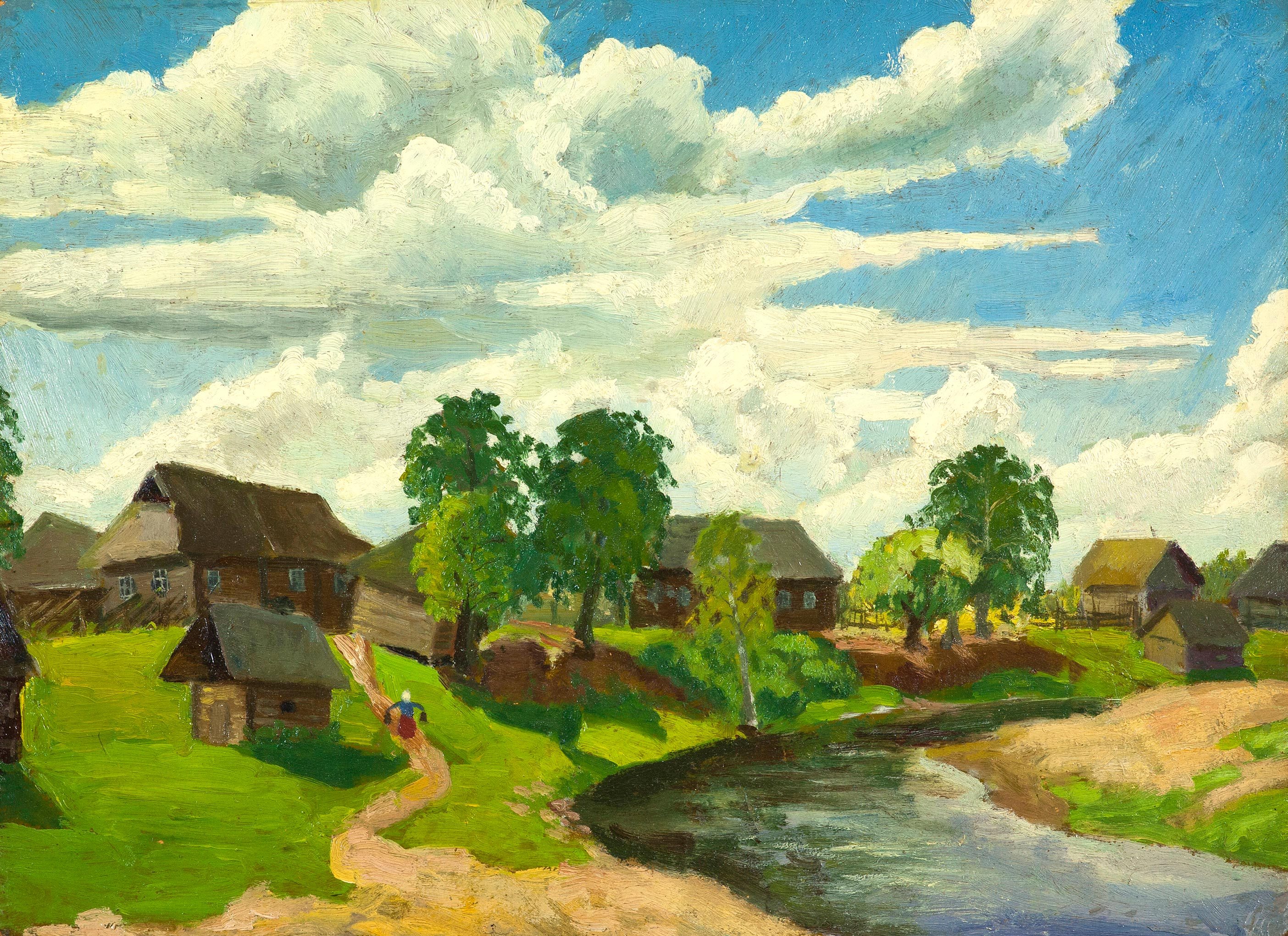 Летом в деревне.