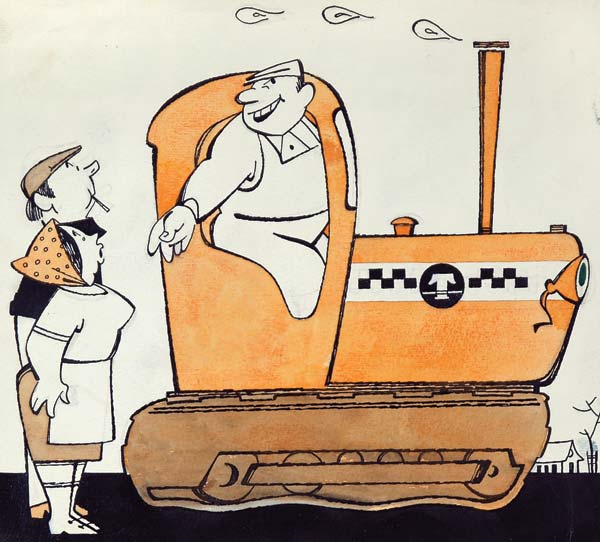 Картина Вайсборд С.М. Кому пахать… 1975 Бумага, тушь, перо.
