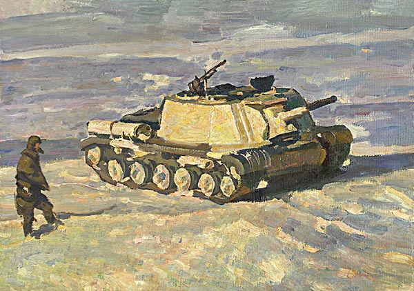 Картина Самсонов М.И. Затишье. 1970-е г. Картон, масло.