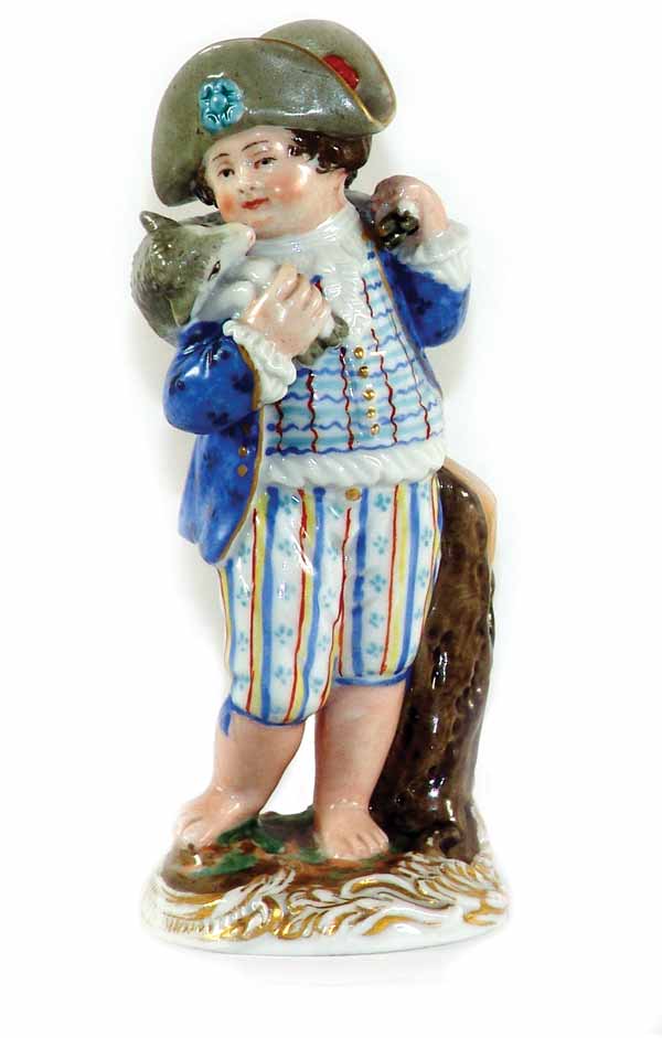 Shepherd in 18th century costume.