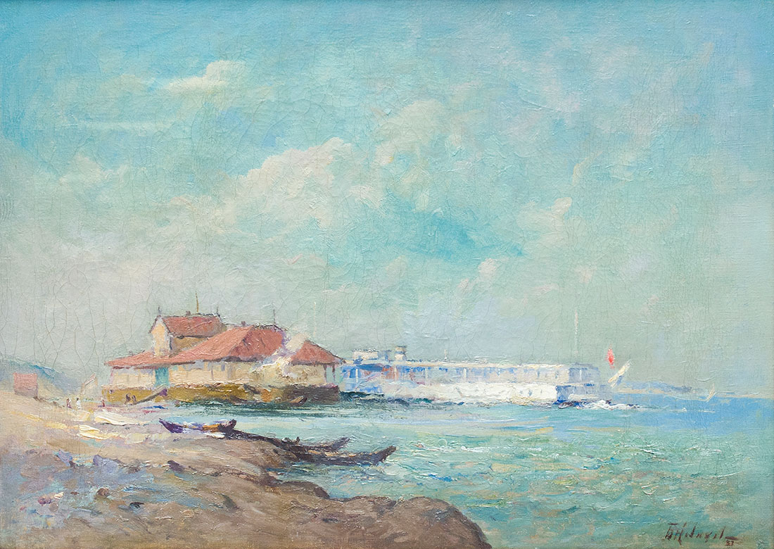 Картина Новиков Б.В. Старая пристань. 1937 г. Холст, масло.