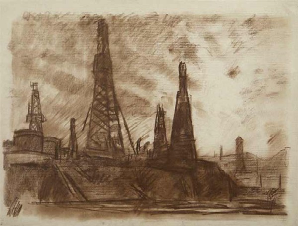 Нефтепромыслы. Вышки.