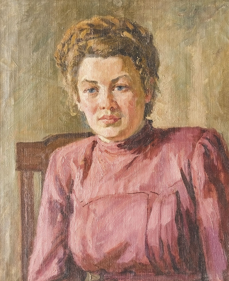 Картина Дышленко Г.В. Портрет женщины. 1966 г. Холст, масло.