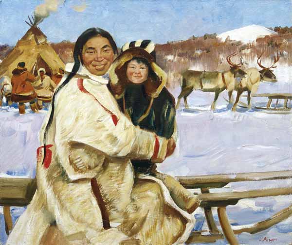 Картина Раздрогин И.А. В дальнюю дорогу. 1970 г. Холст, масло.