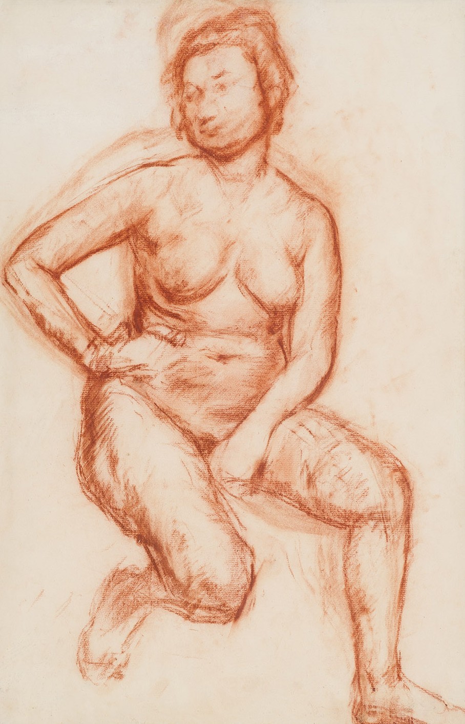 Seated nude.