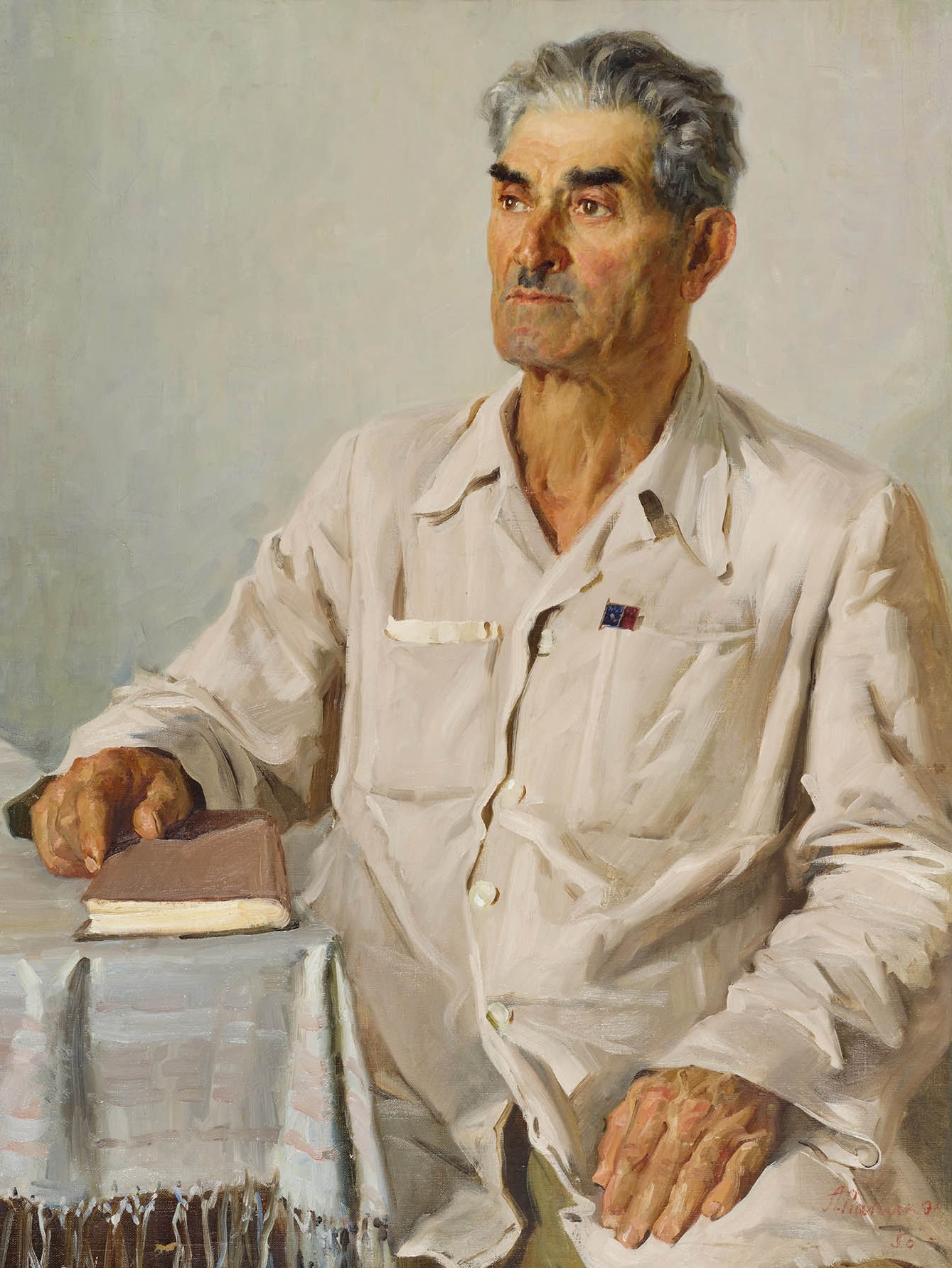 Картина Папикян А.С. Мужской портрет. 1956 г. Холст, масло.