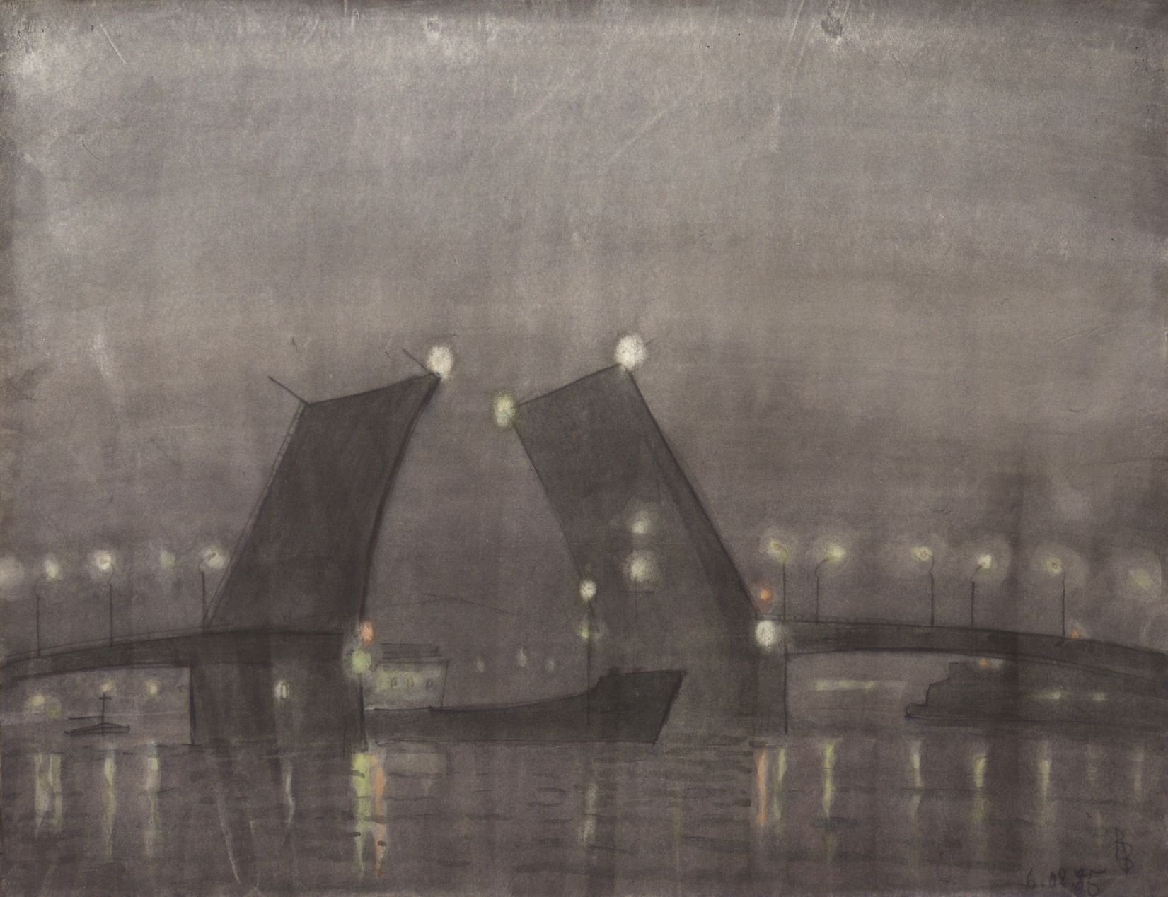 Leningrad. The bridges were raised.