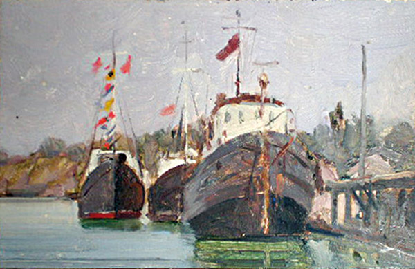 Картина Куприянов М.В. (Кукрыниксы) Этюд. 1978 год. Картон, масло.