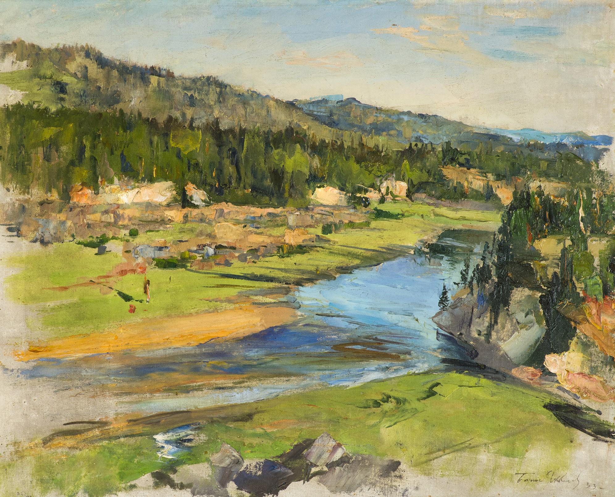 Пейзаж с рекой.
