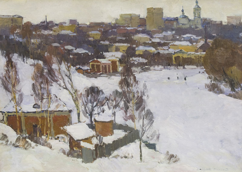 Картина Максютов Р.Г. Подольск. 1976г. Холст на картоне, масло.