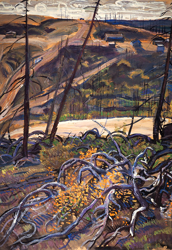 Картина Алексеев А.Е. Оха. Северный Сахалин. 1964 г. Бумага, темпера.