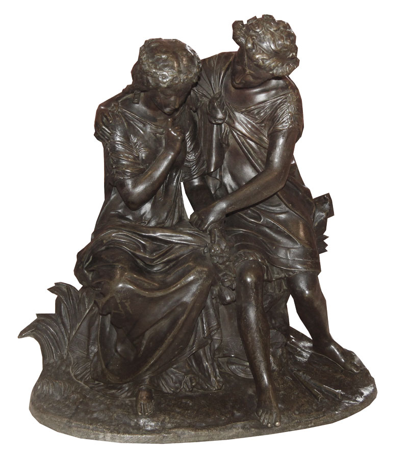 Couple in love in the garden.