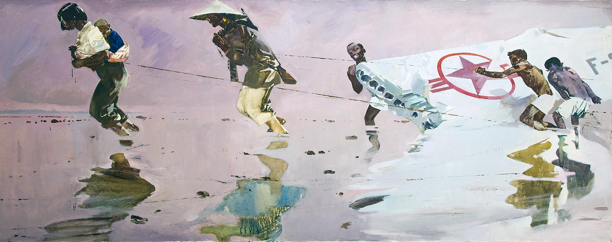 Картина Мельников А.А. Американца сбили. 1970 г. Холст, масло.
