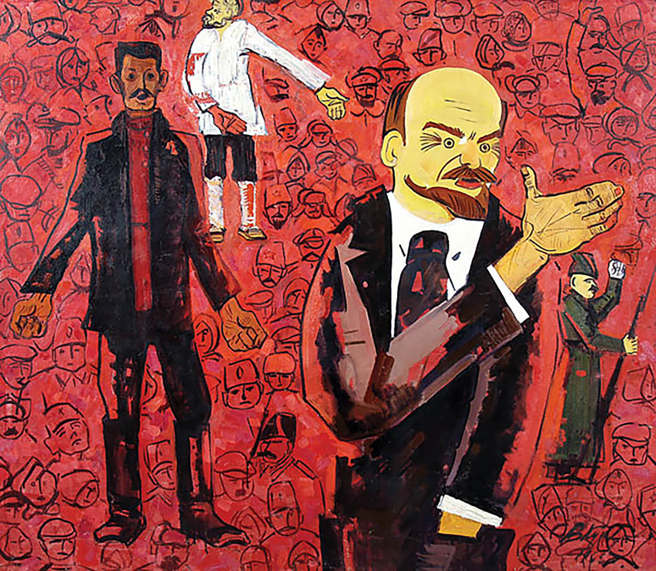 Картина Кучеровский В.С. Ленин и народ. 1965 г. Холст, масло.