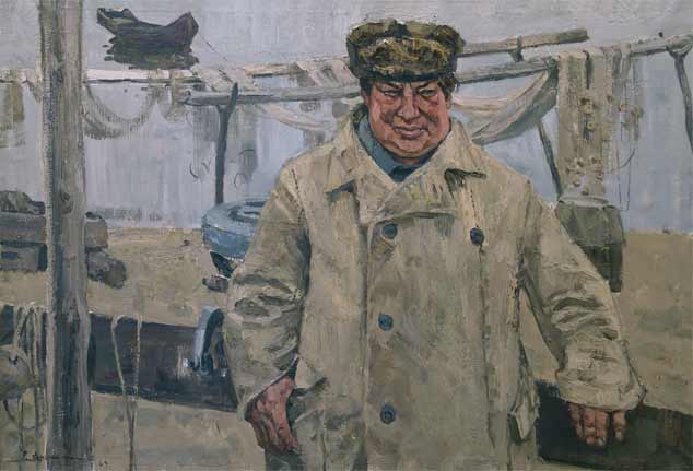 Картина Ермолин Р.Н. Портрет рыбака. 1969 г. Холст, масло.
