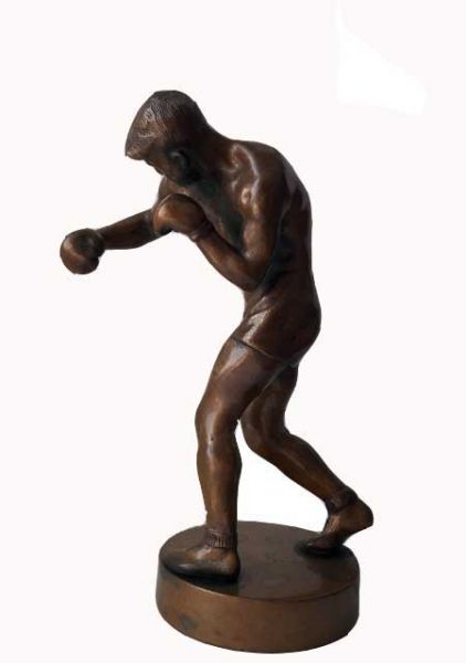 Картина Шевченко В.Г. Боксер. Сер. 1950-х — 1960-х гг. Бронза.