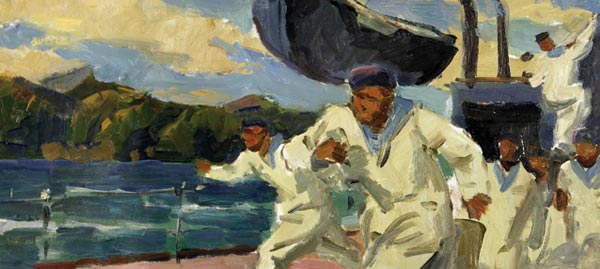 Картина Кудрявцев Л.К. Карибский кризис. 1970 г. Картон, масло.