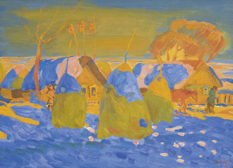 Картина Смирнов В.И. Вечерний звон. 1990 г. Холст, масло.